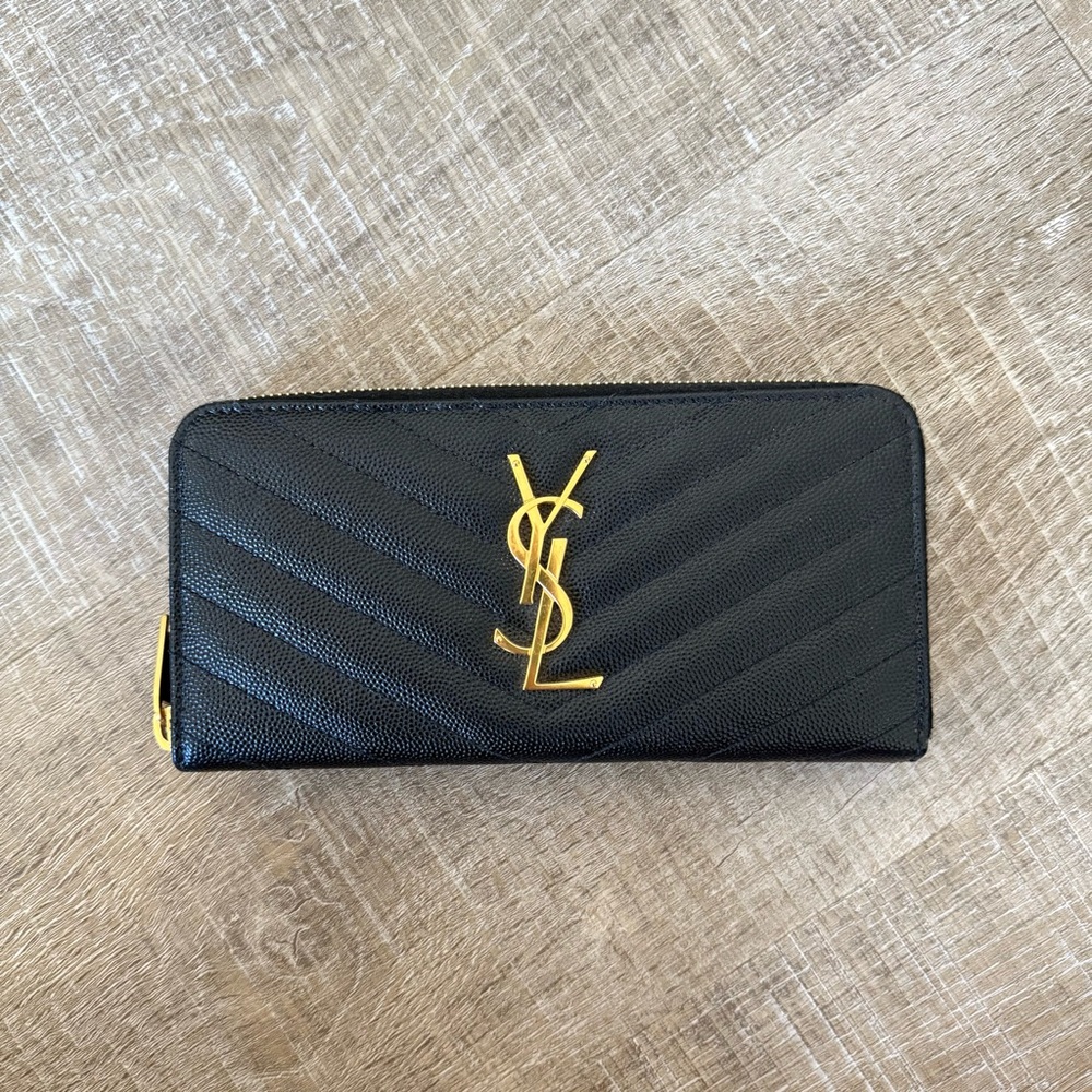 YSL Saint Laurent Zip Long Wallet